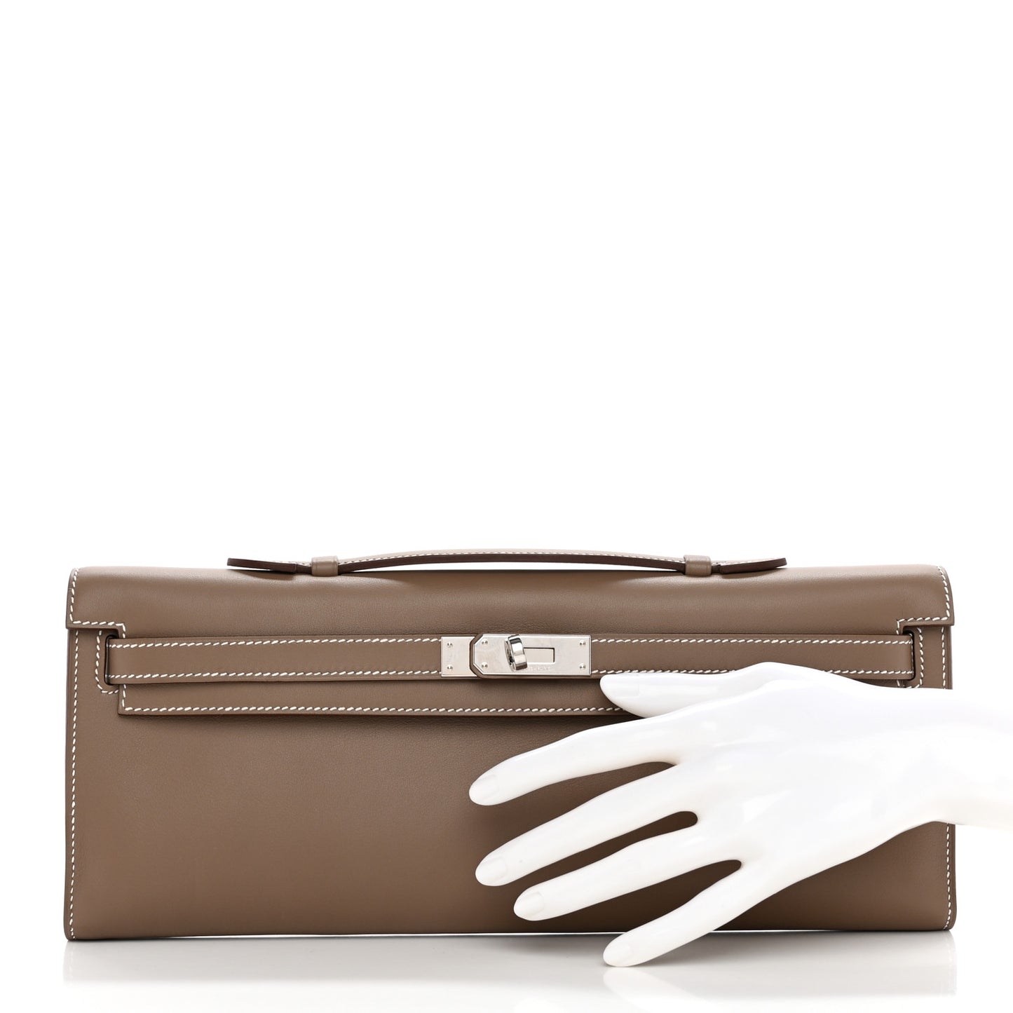 Swift Kelly Cut Clutch Pochette Etoupe