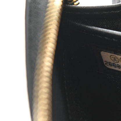 Chanel Caviar Quilted Filigree Zip Around Wallet Beige Black 8 of 9