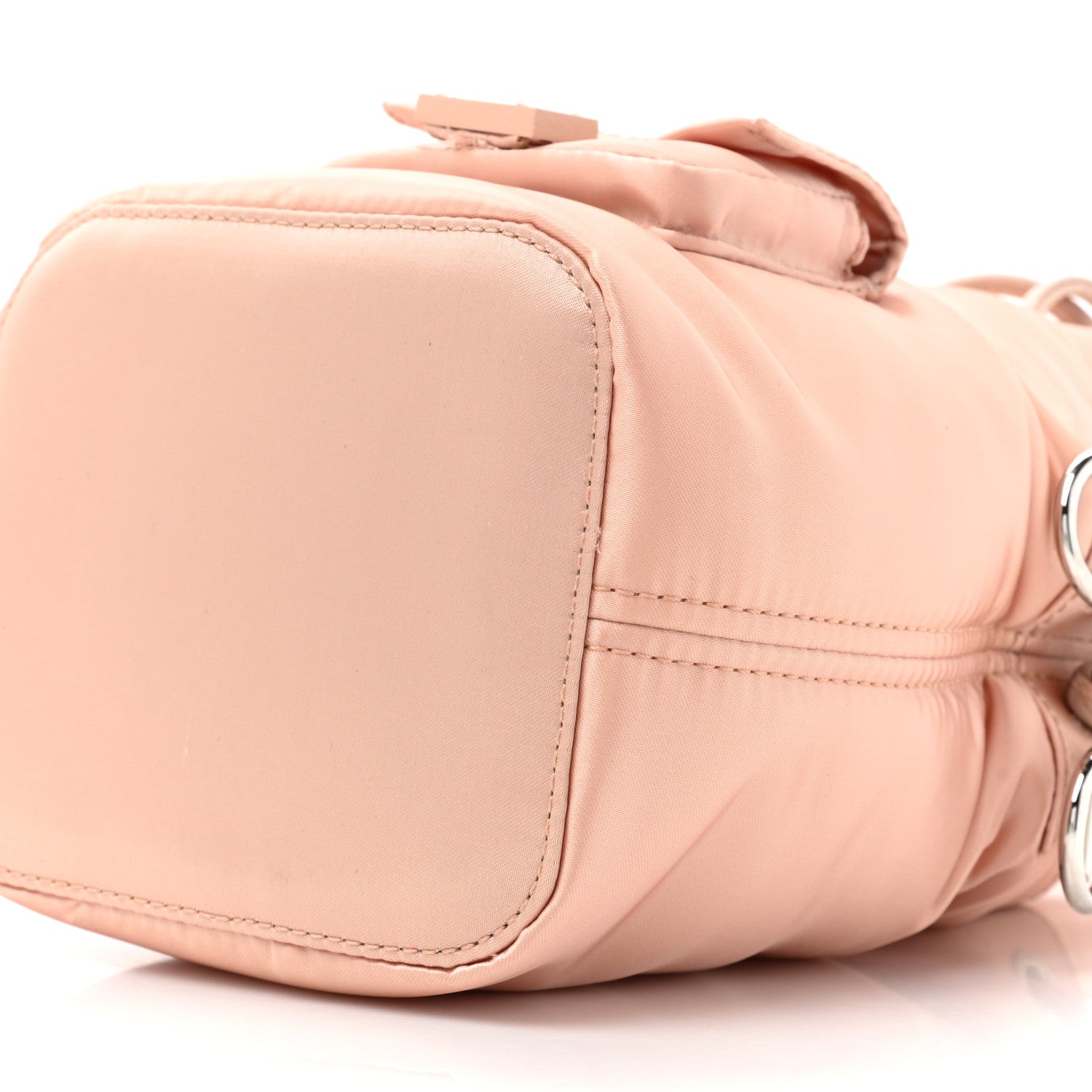 Fendi Nylon Ninfa Vitello King Cuoio Mini Mon Tresor Bucket Bag Baby Pink 8 of 10