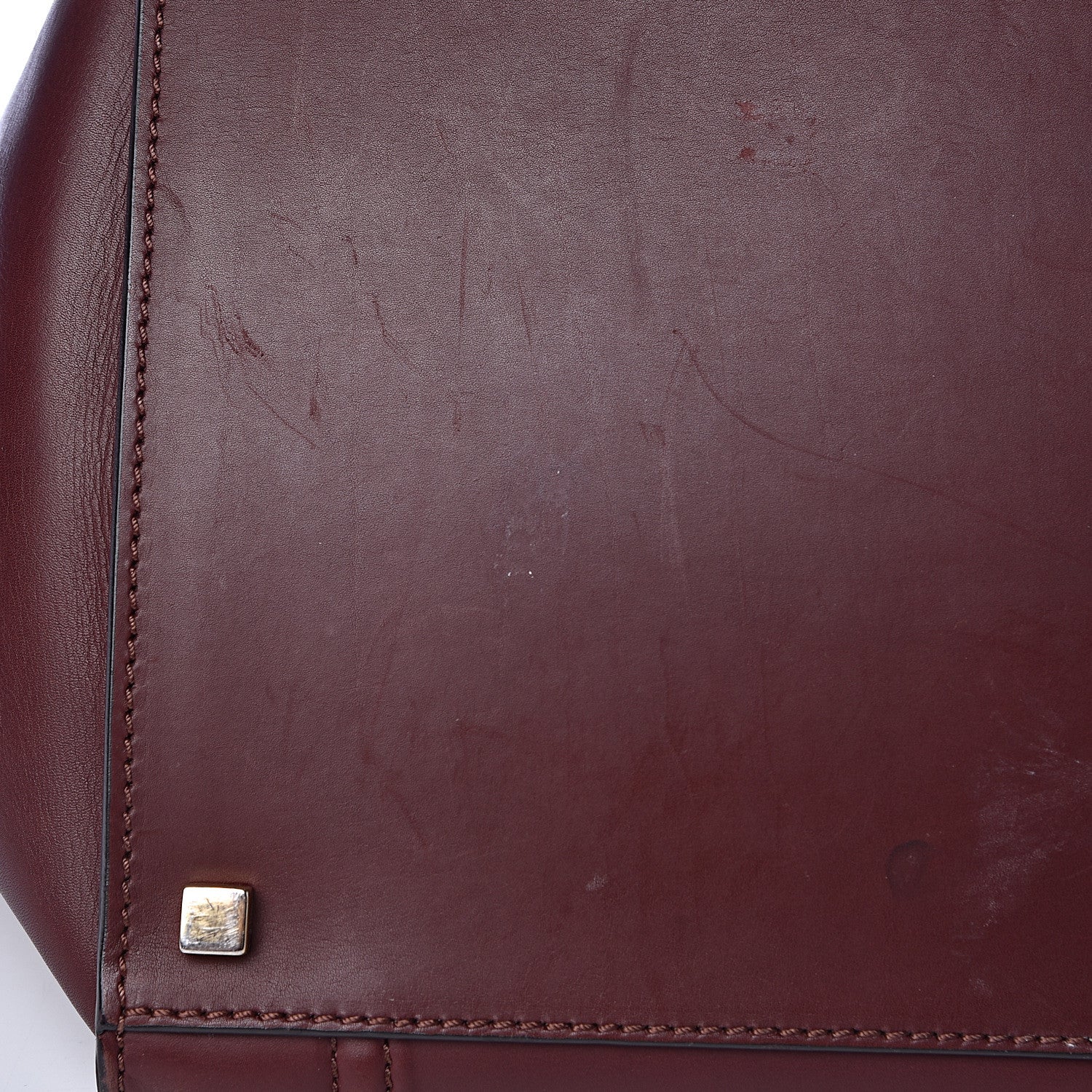 Celine Natural Calfskin Medium Phantom Luggage Burgundy 11 of 17