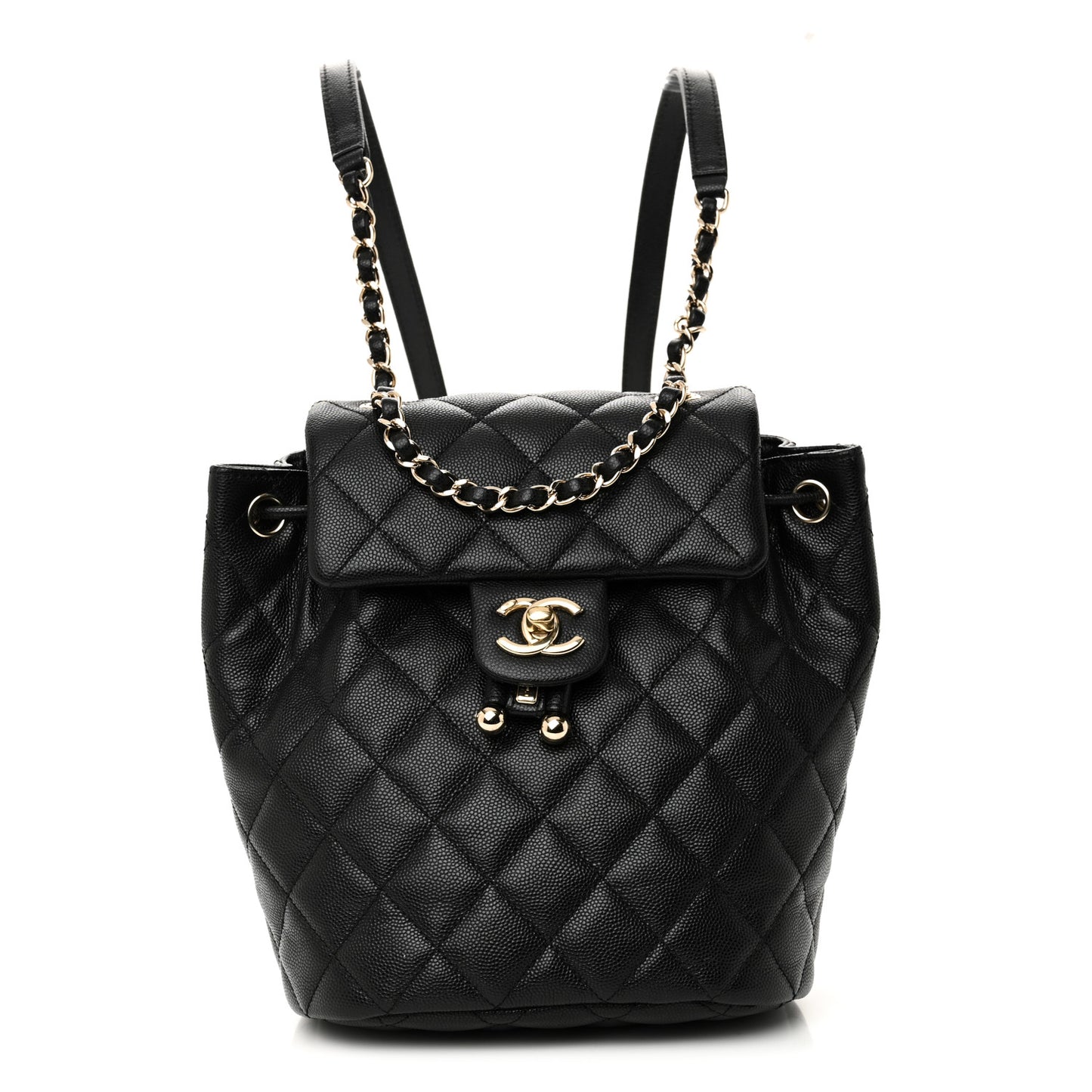Caviar Quilted Mini Urban Spirit Backpack Black