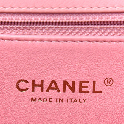 Chanel Tweed Lambskin Quilted Small CC Filigree Flap Pink 6 of 16