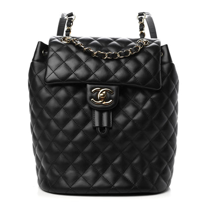 Chanel Lambskin Quilted Small Urban Spirit Backpack Black 1 of 9
