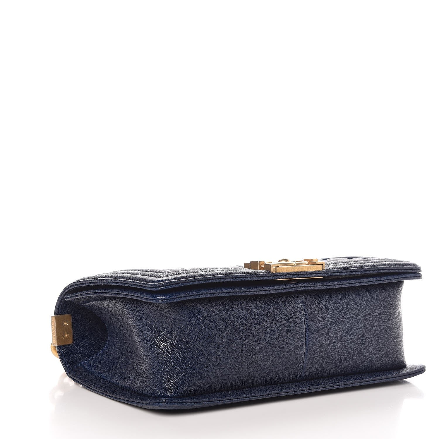 Chanel Caviar Quilted Medium Boy Flap Navy 4 of 9