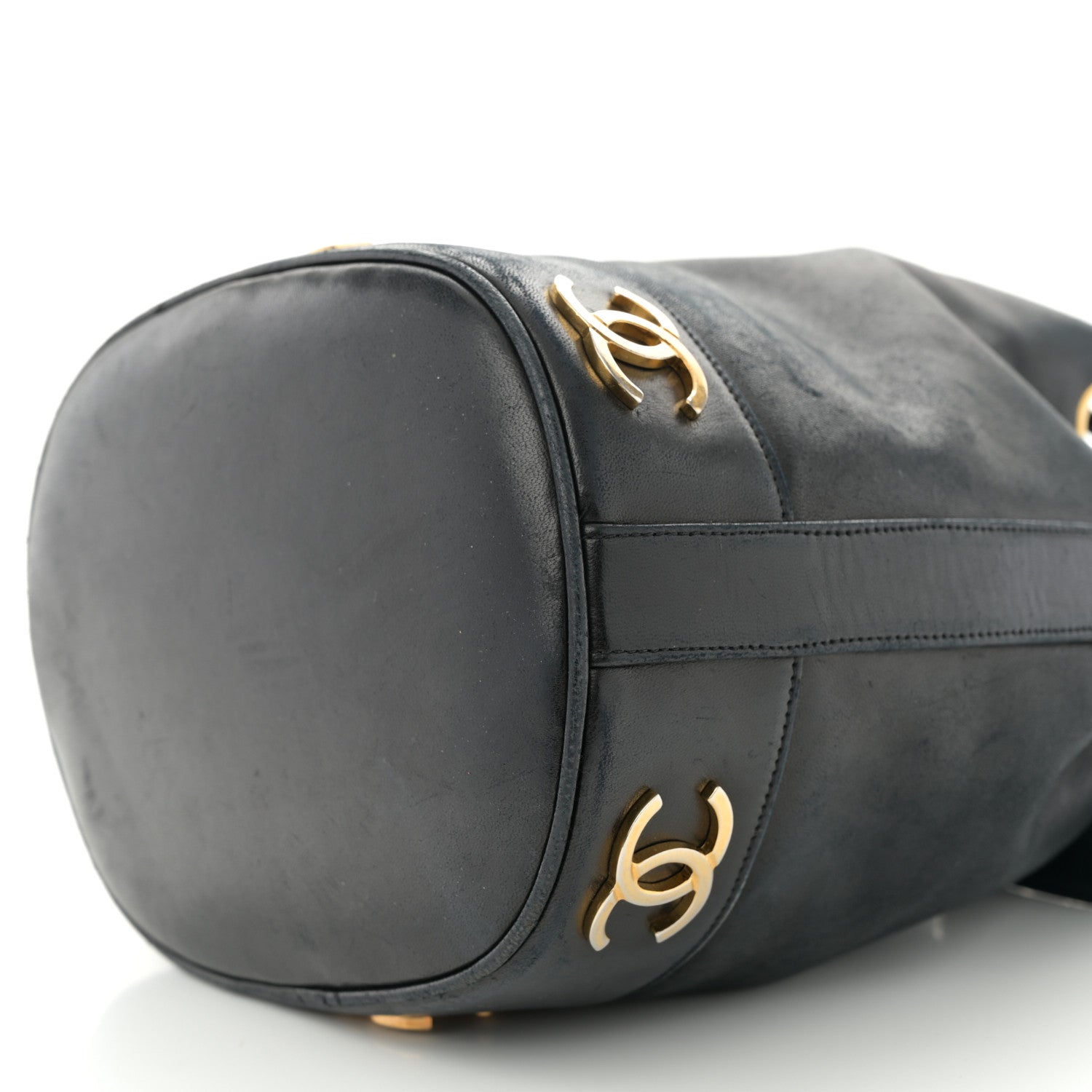 Chanel Lambskin CC Drawstring Shoulder Bag Black 9 of 9
