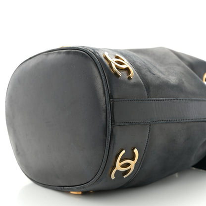 Chanel Lambskin CC Drawstring Shoulder Bag Black 9 of 9
