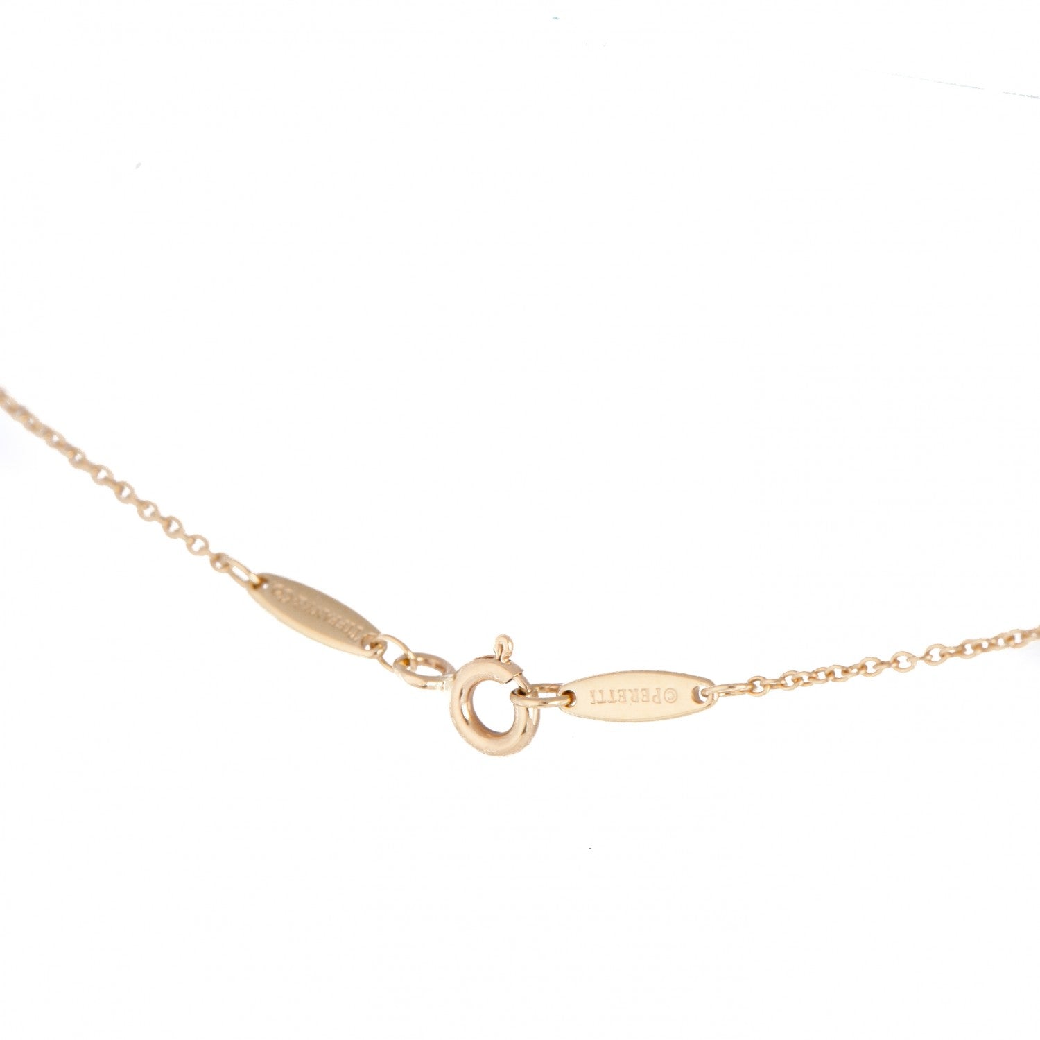 Tiffany 18K Yellow Gold Diamond .06ct Elsa Peretti Diamonds by the Yard Pendant Necklace 4 of 6