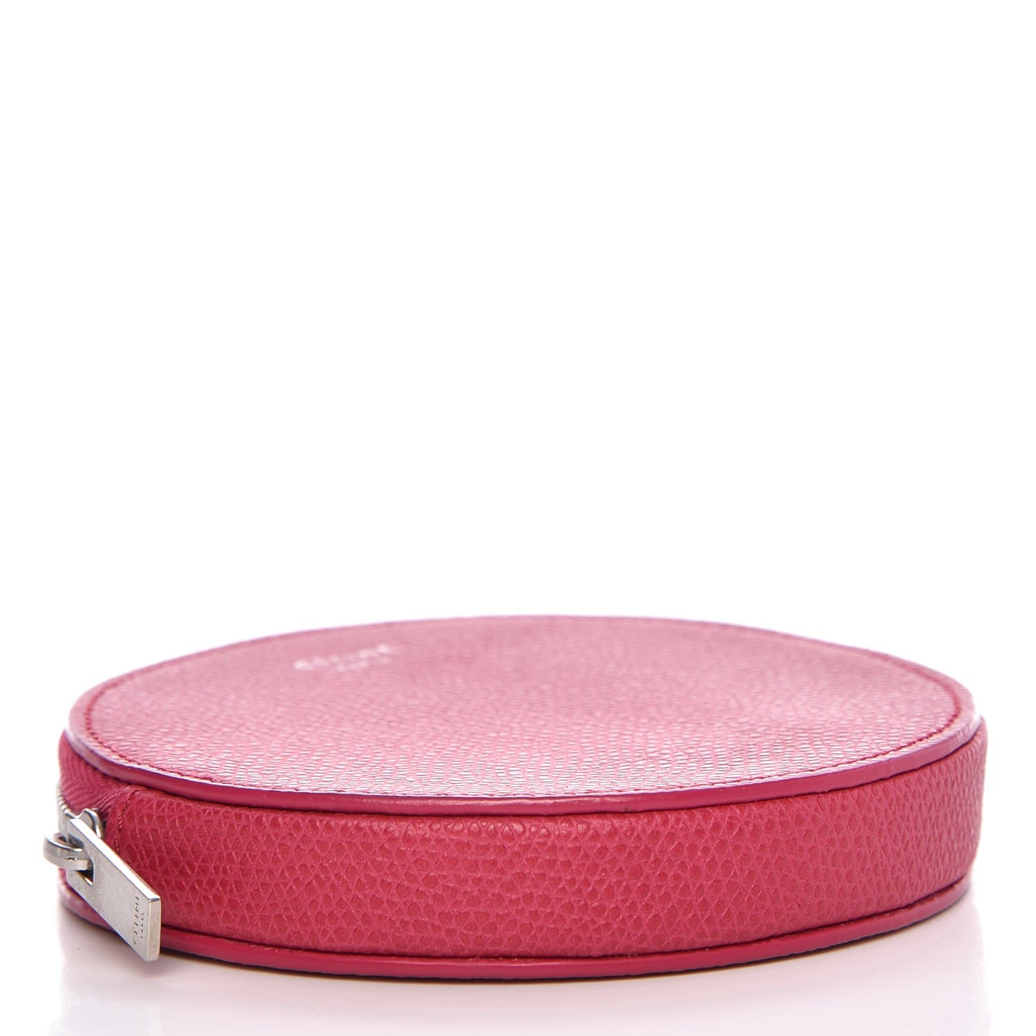 Celine Grained Calfskin Round Zip Coin Purse 4 of 9