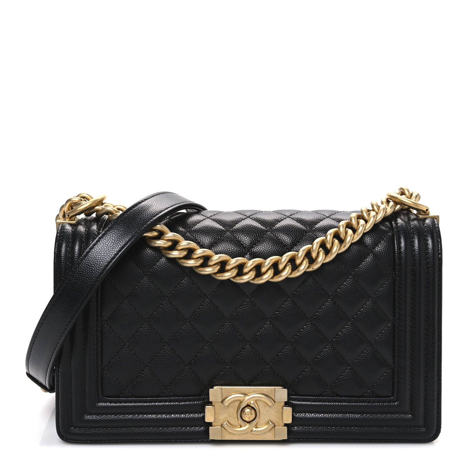 Chanel Caviar Quilted Medium Boy Flap Black 1 of 11