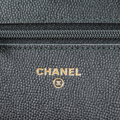 Chanel Caviar Quilted Boy Wallet On Chain WOC Black 6 of 8
