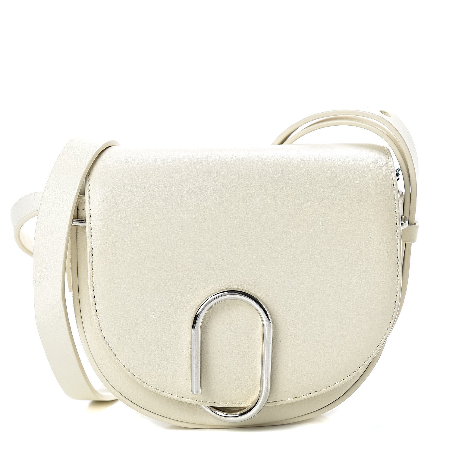 3.1 Phillip Lim 3.1 Calfskin Alix Saddle Crossbody Bag Off White 1 of 13