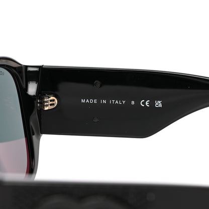 Chanel Acetate Crystal CC Shield Sunglasses 5466-B Black 6 of 8