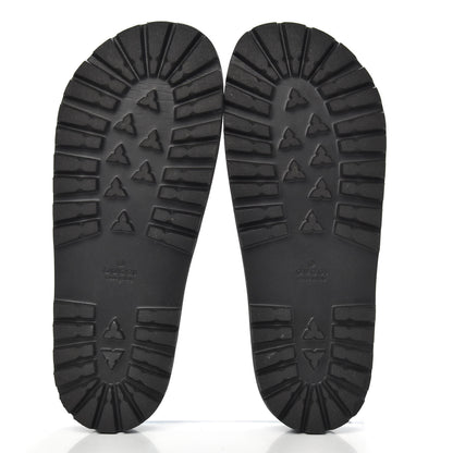 Gucci Rubber Web Mens Lug Sole Slide Sandals 12 Black Green Red 5 of 10