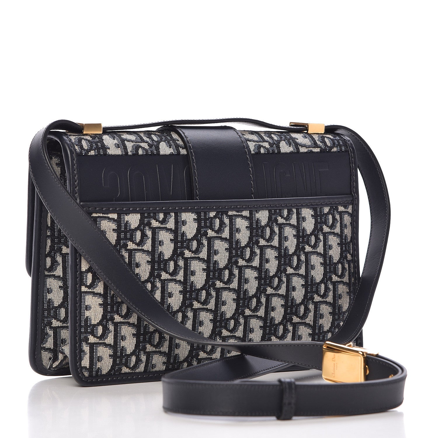 Christian Dior Oblique 30 Montaigne Flap Bag Blue 3 of 9