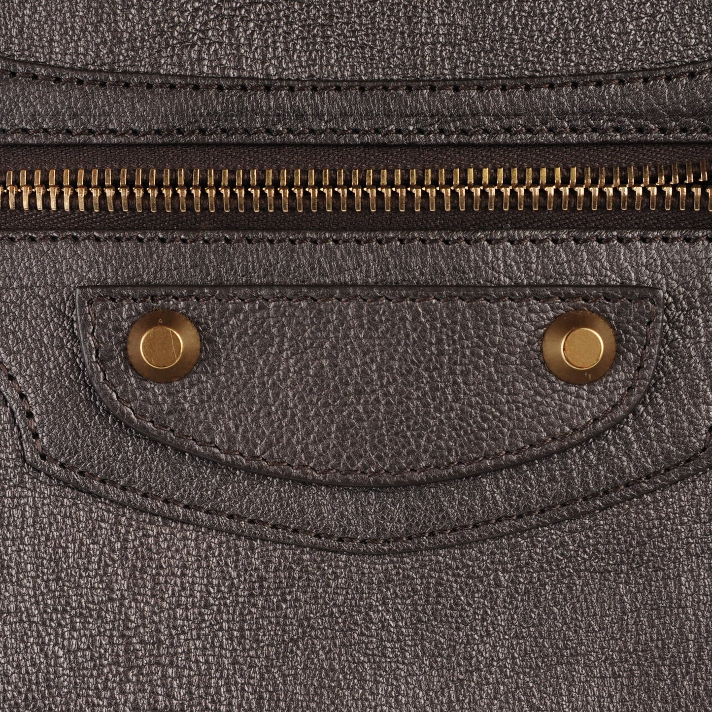 Pearlescent Goatskin Classic Gold Hardware City Bronze