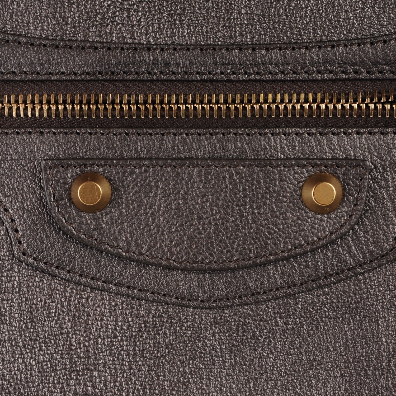 Balenciaga Pearlescent Goatskin Classic Gold Hardware City Bronze 2 of 15
