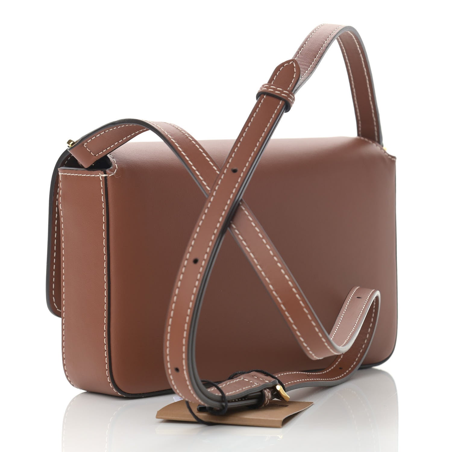 Burberry Calfskin Vintage Check New Hampshire Bag Archive Beige Tan 3 of 10