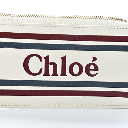 Chloe Smooth Calfskin Logo Vick Zip Card Case Natural White 6 of 9