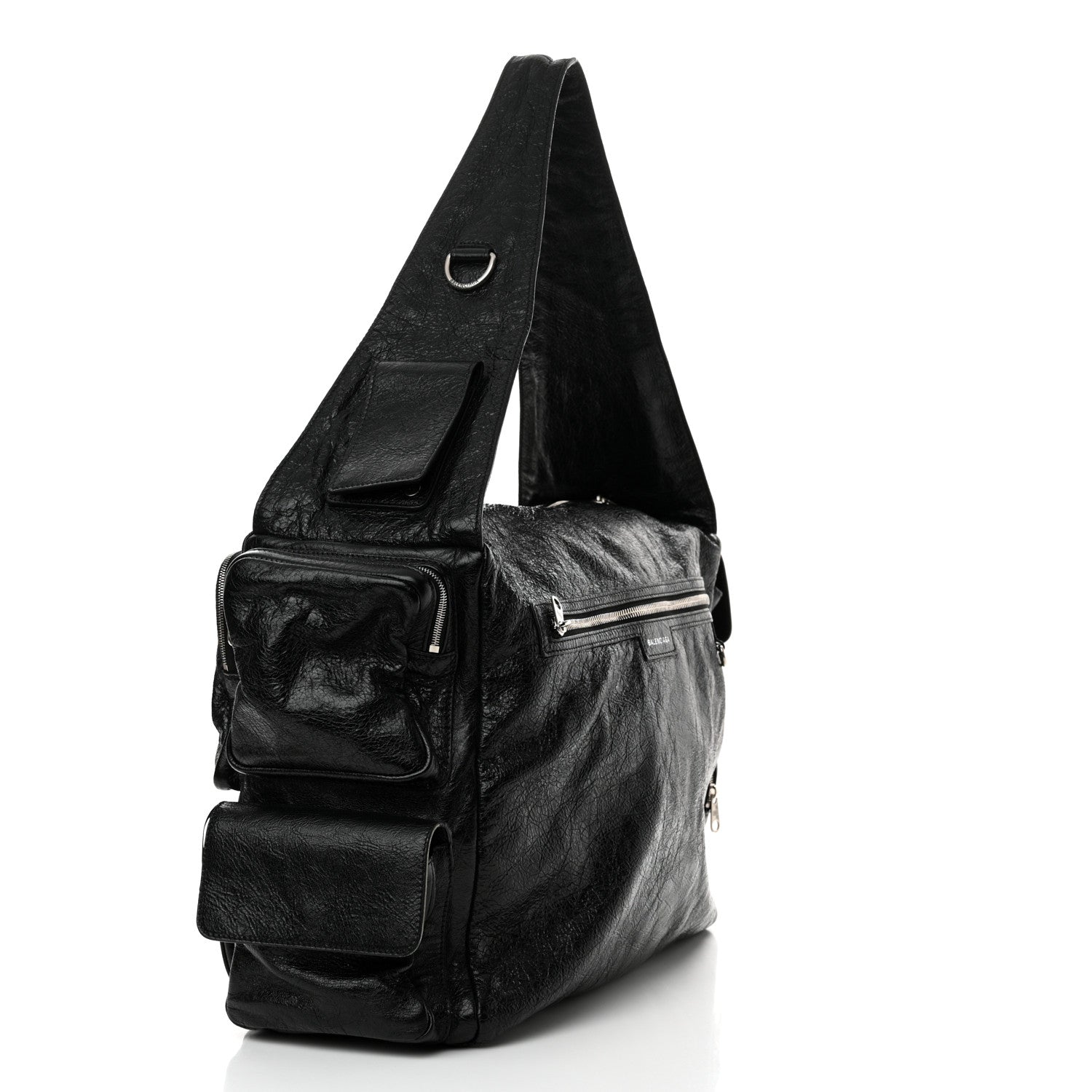 Balenciaga Agneau Arena Superbusy Large Sling Zip Shoulder Bag Black 3 of 13