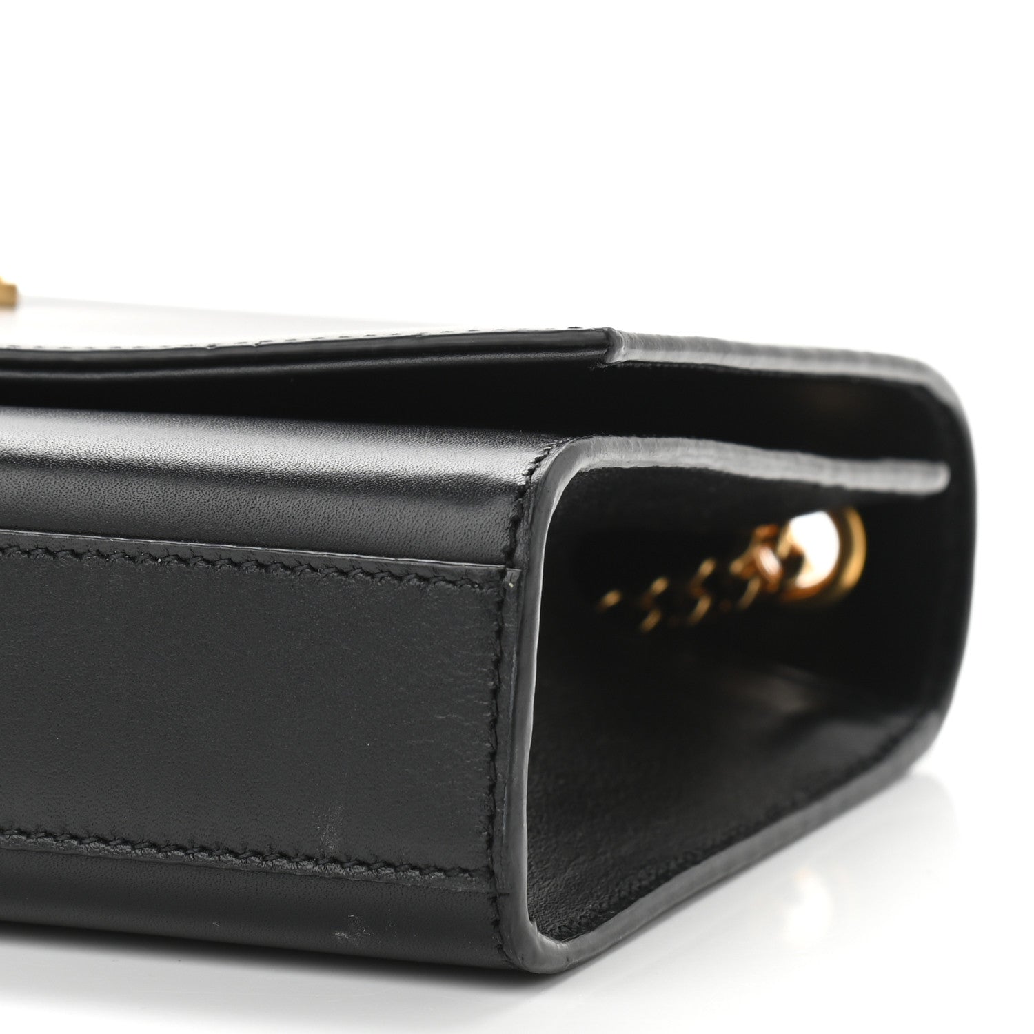 Saint Laurent Smooth Calfskin Medium Classic Monogram Kate Tassel Satchel Black 9 of 9