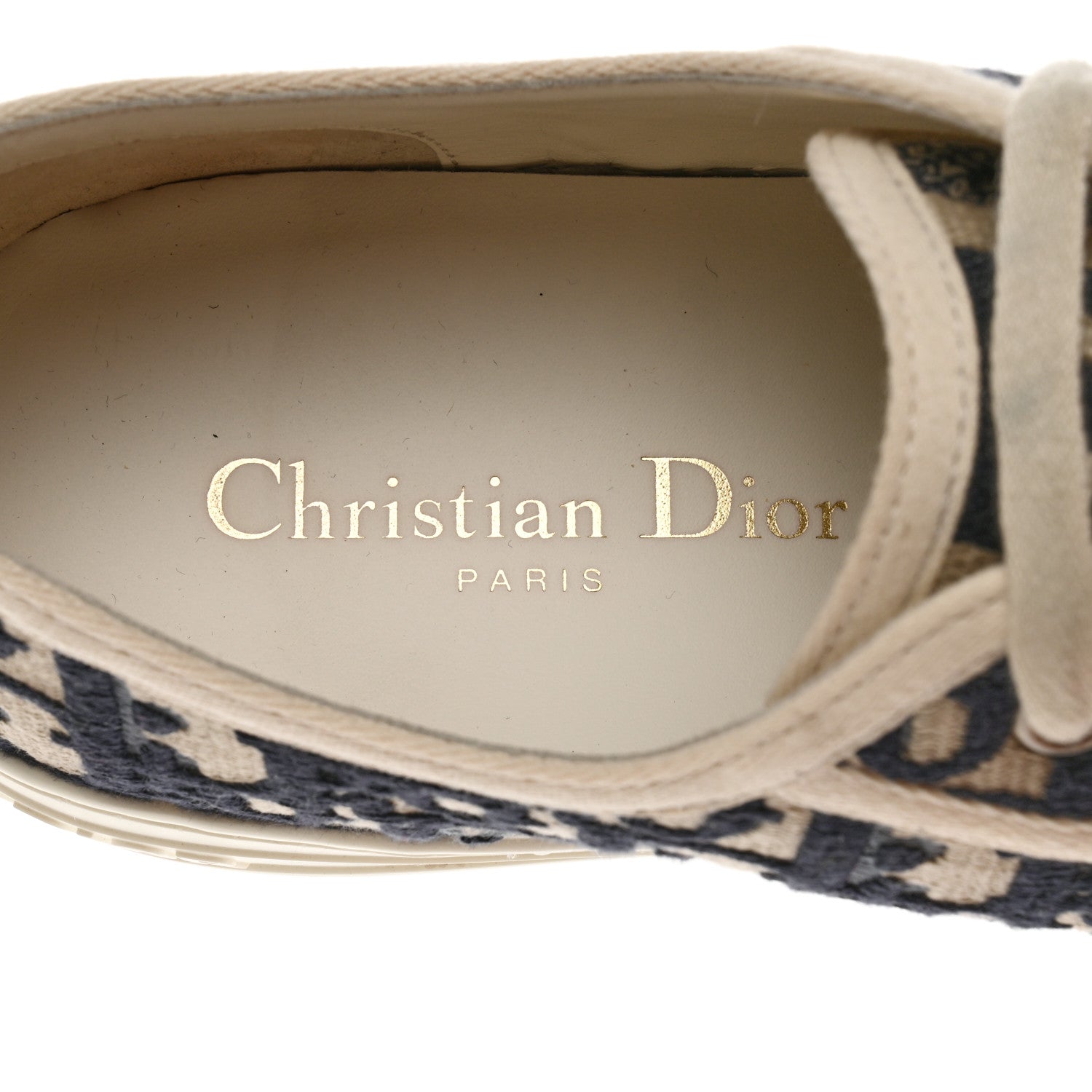 Christian Dior Canvas Oblique Walk'N'Dior Low Top Sneakers 37 Deep Blue 7 of 8