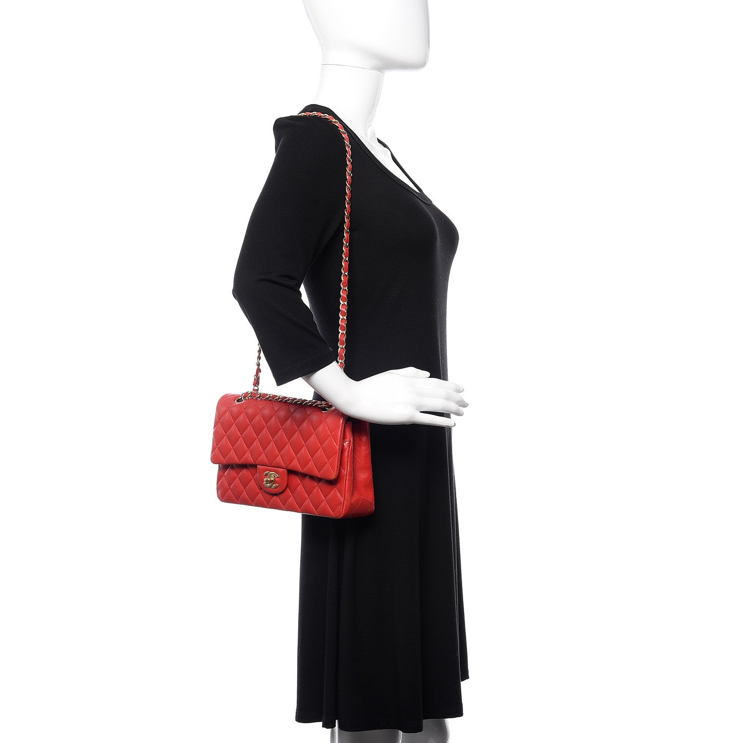 Chanel Lambskin Quilted Medium Double Flap Red 3 of 11