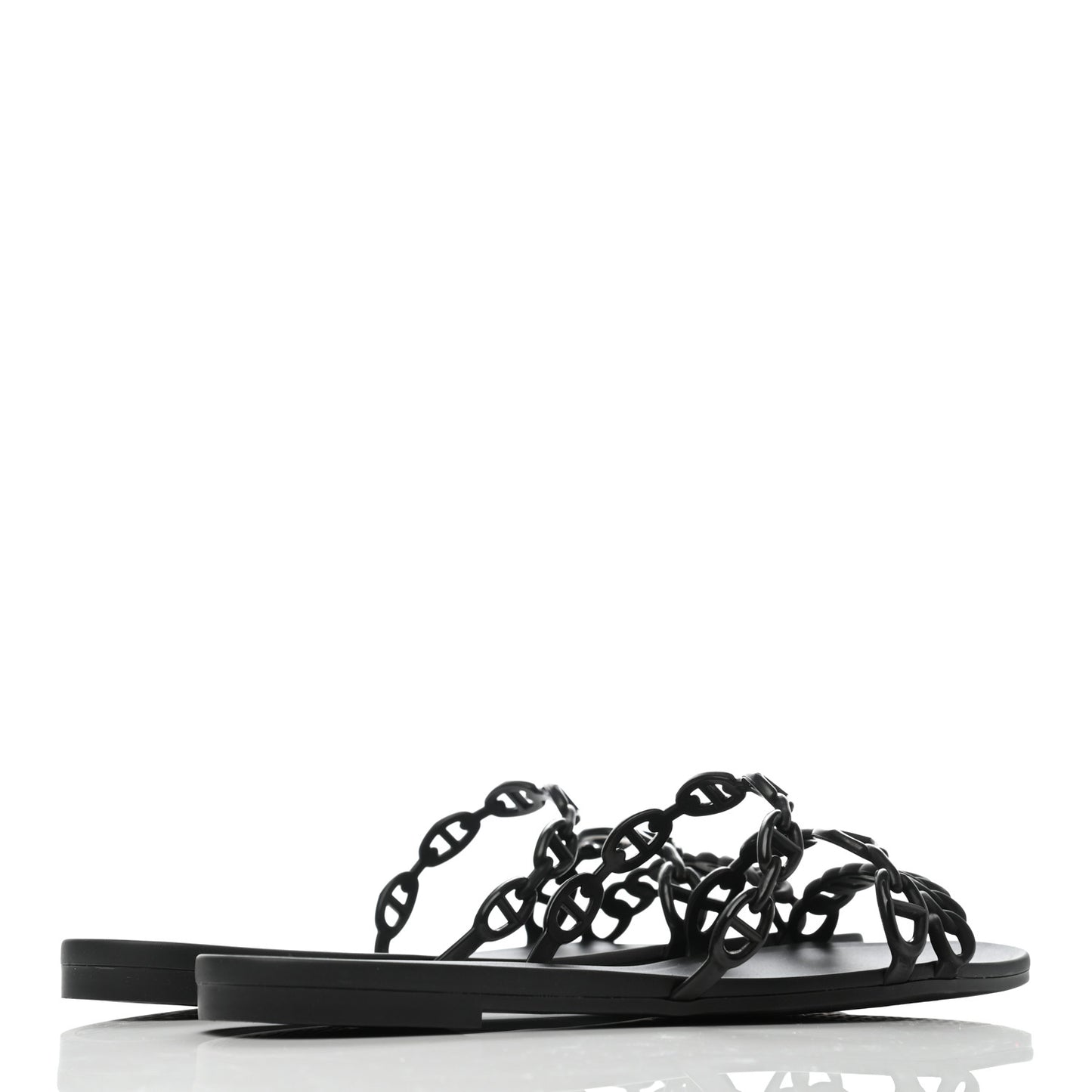 Rubber Chaine d'Ancre Nude Sandals 39 Black