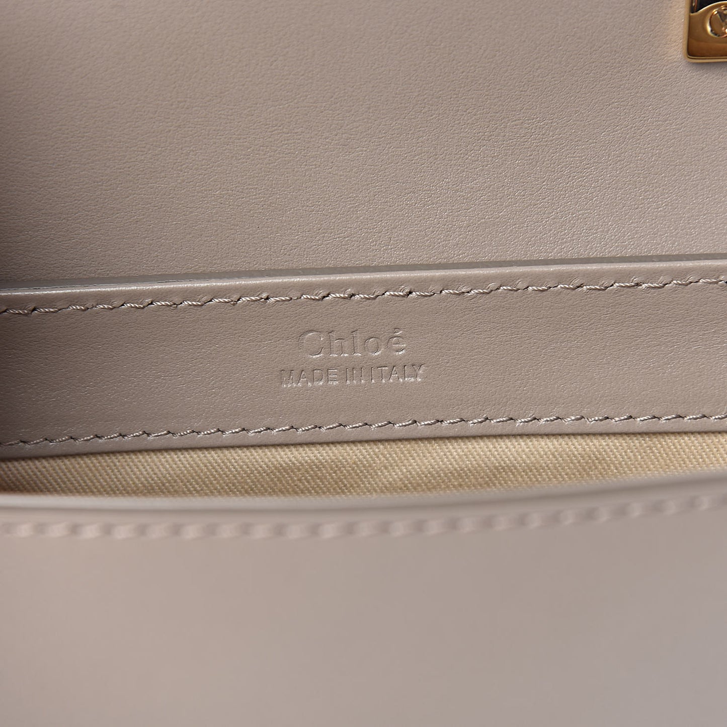 Shiny Calfskin Suede Mini C Bag Motty Grey