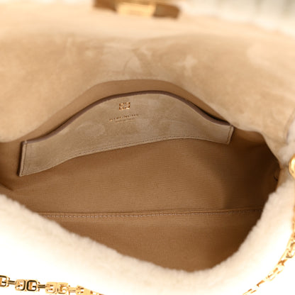 Givenchy Shearling Quilted Small 4G Shoulder Bag Ivory 5 of 10