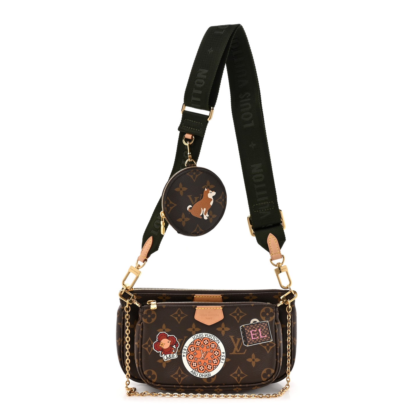 Monogram My LV World Tour Multi Pochette Accessories Kaki