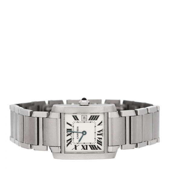 Stainless Steel 25mm Tank Francaise Quartz Watch