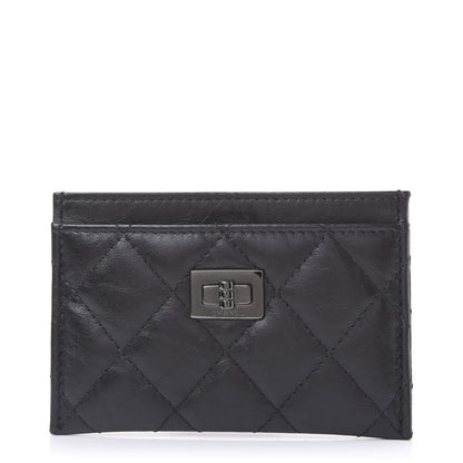 Chanel Aged Calfskin Quilted Reissue Card Holder So Black 1 of 11