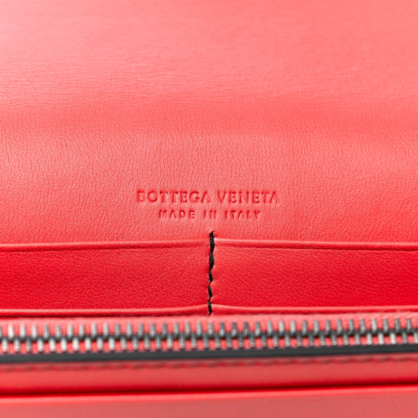 Nappa Intrecciato Studded Embellished Chain Wallet Tan Corallo