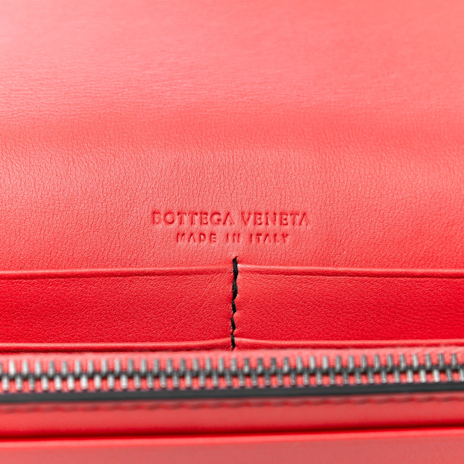 Bottega Veneta Nappa Intrecciato Studded Embellished Chain Wallet Tan Corallo 5 of 14