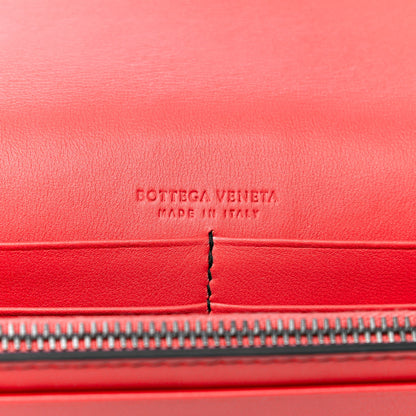 Bottega Veneta Nappa Intrecciato Studded Embellished Chain Wallet Tan Corallo 5 of 14