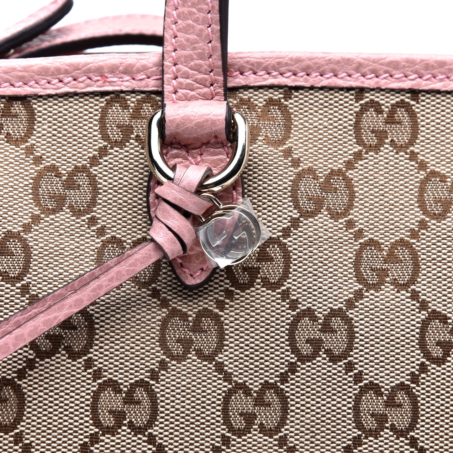 Monogram Small Bree Tote Beige Soft Pink