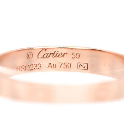 Cartier 18K Pink Gold 3.5mm LOVE Wedding Band Ring 59 8.75 4 of 5
