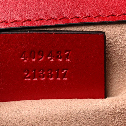Gucci Guccissima Small Padlock Shoulder Bag Hibiscus Red 7 of 11