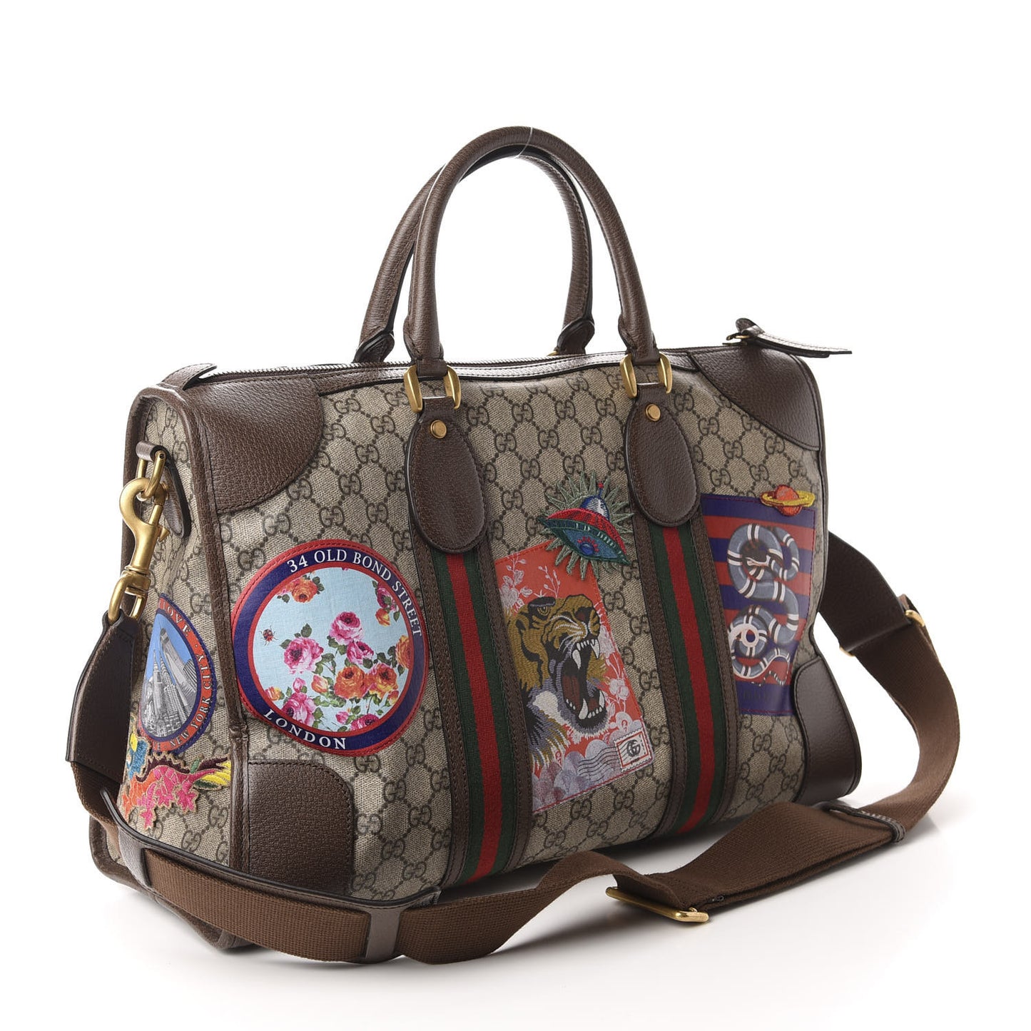 Soft GG Supreme Monogram Courrier Medium Duffle Bag Beige New Acero Multicolor