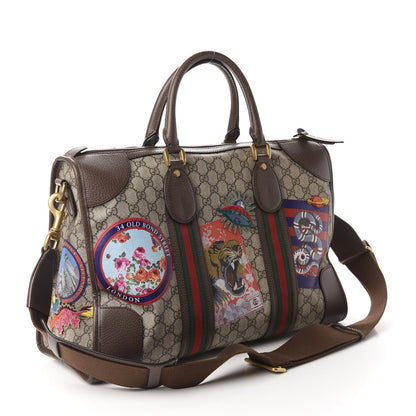 Gucci Soft GG Supreme Monogram Courrier Medium Duffle Bag Beige New Acero Multicolor 6 of 13