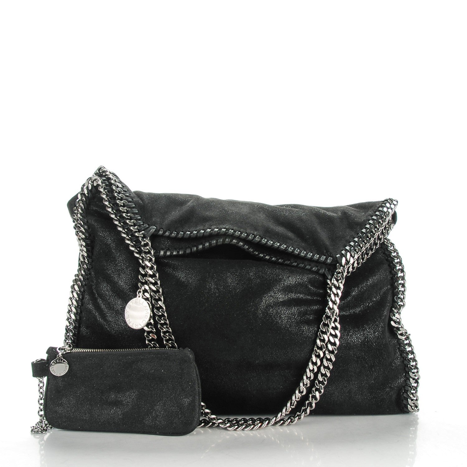 Stella McCartney Shaggy Deer Big Falabella Tote Black 5 of 9