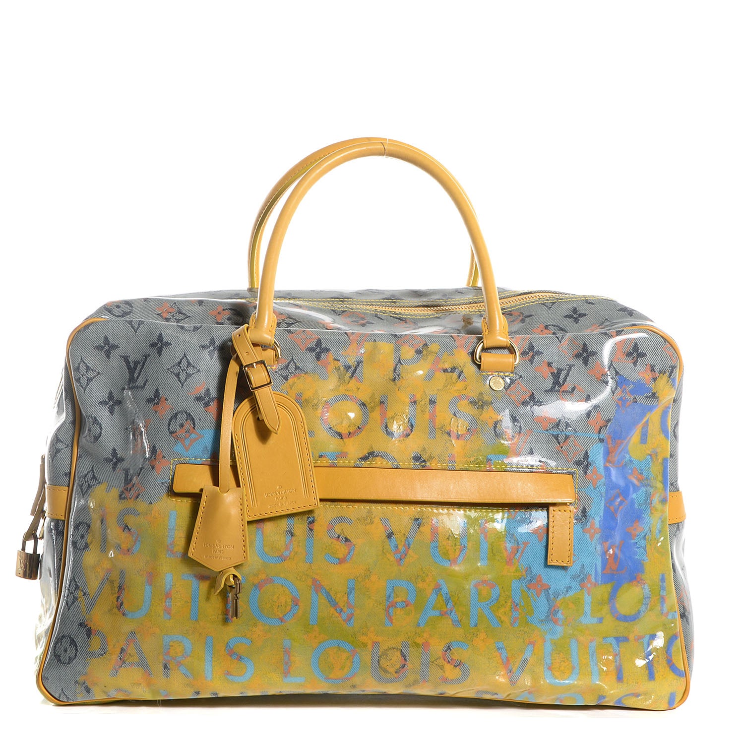Louis Vuitton Monogram Pulp Defile Weekender GM Yellow 1 of 7