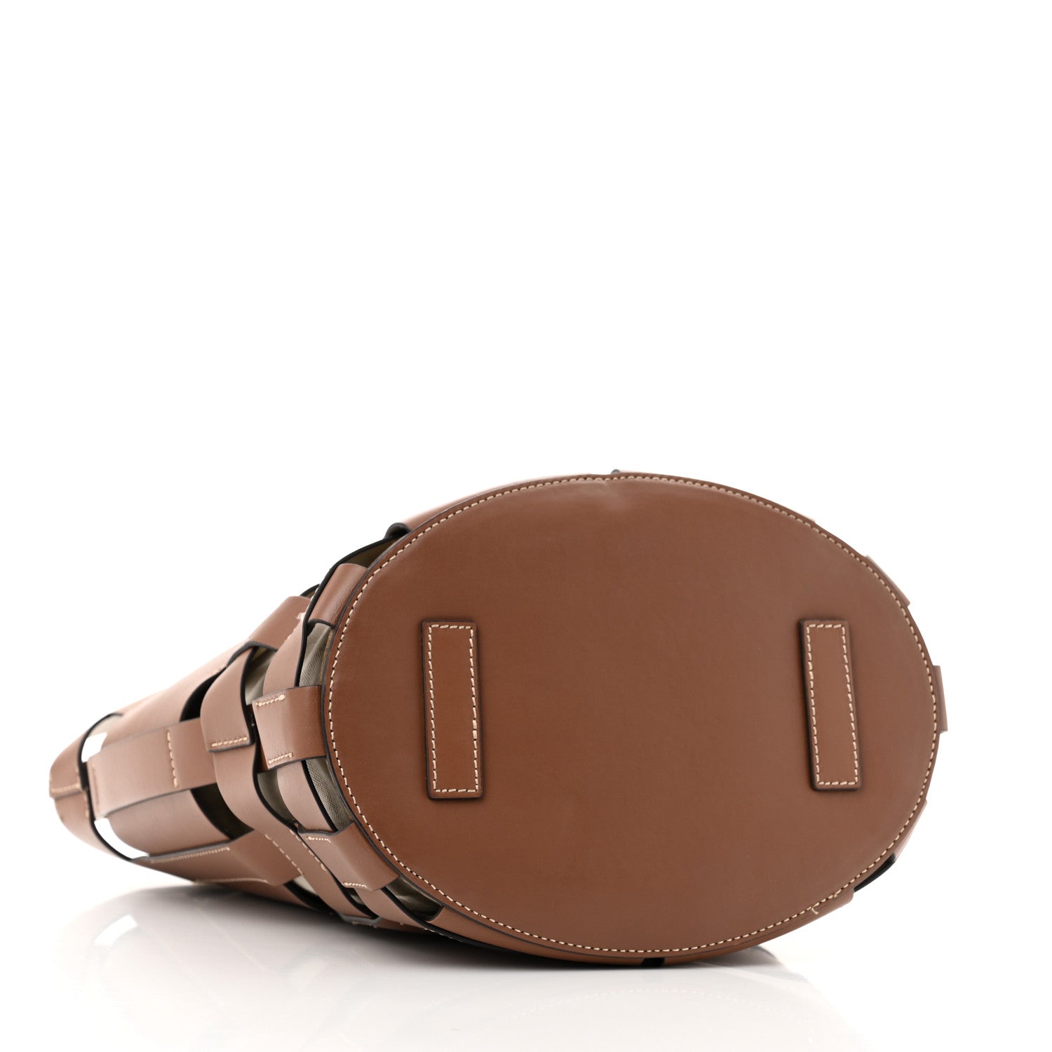 Burberry Smooth Calfskin Small Foster Bucket Bag Tan 4 of 15