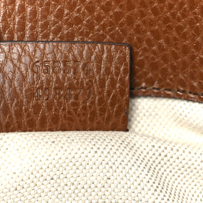 Gucci New Denim GG Monogram Dollar Calfskin Web Mini Horsebit 1955 Shoulder Bag Blue Tea Cuir Epilog 8 of 13