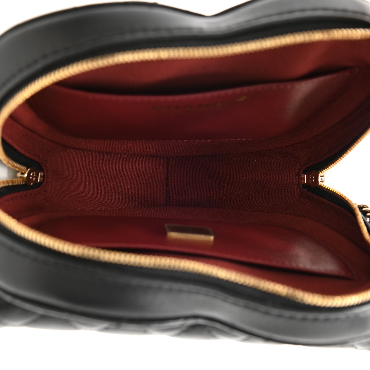 Chanel Lambskin Quilted CC In Love Heart Bag Black 5 of 9