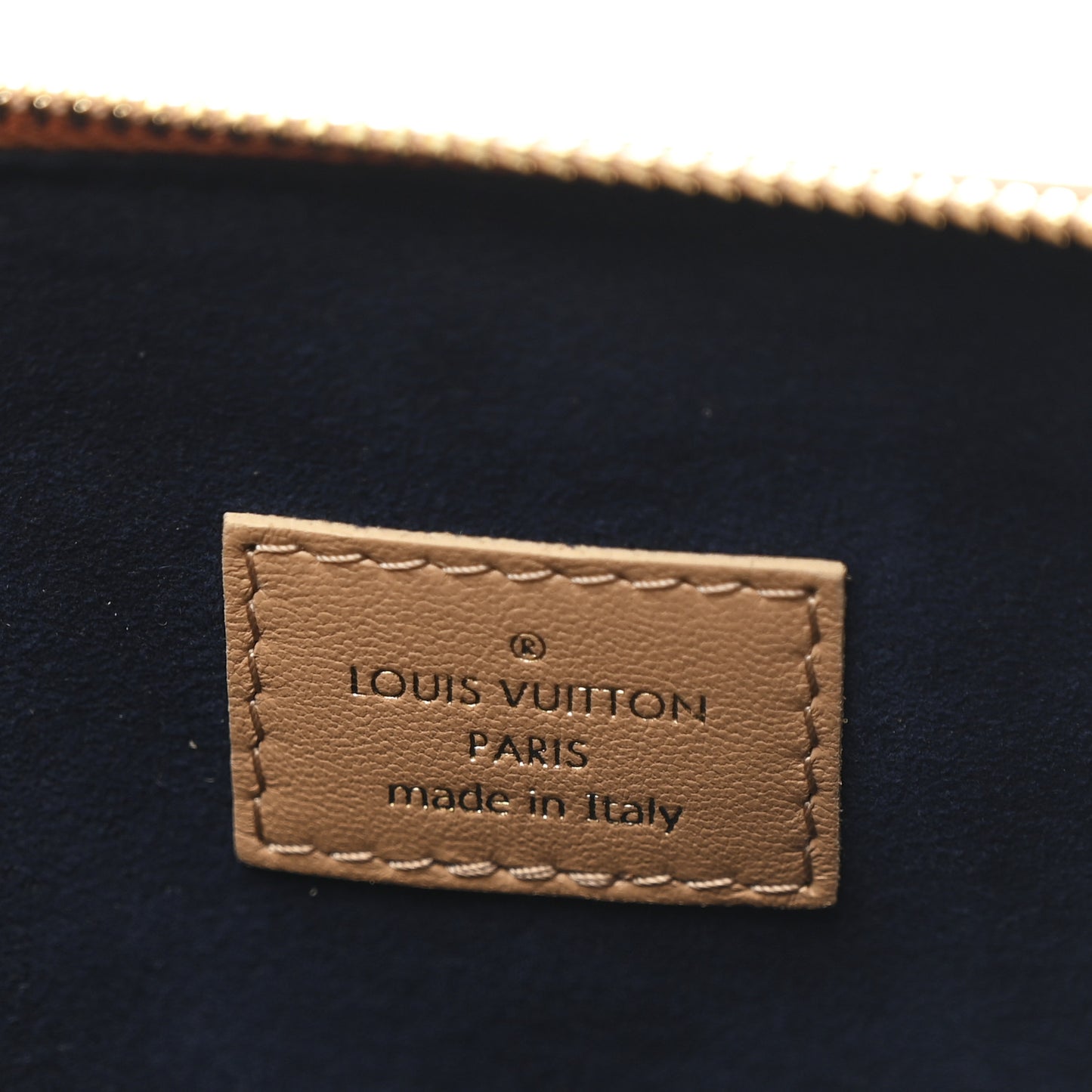 Lambskin Embossed Monogram Coussin PM Camel