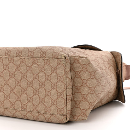 Gucci GG Supreme Monogram Messenger Diaper Bag Beige 10 of 12