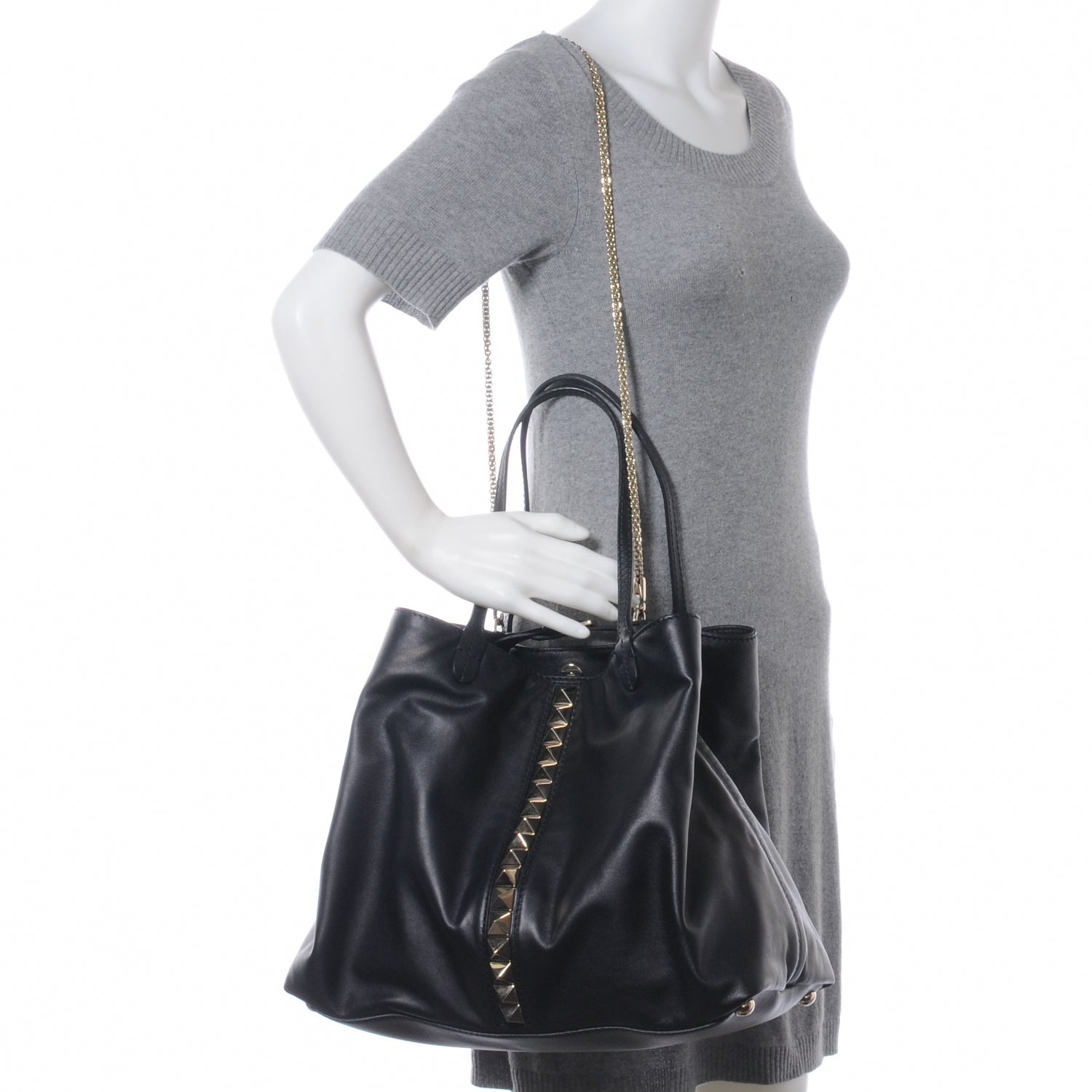 Valentino Garavani Vitello Va Va Voom Tote Black 2 of 7