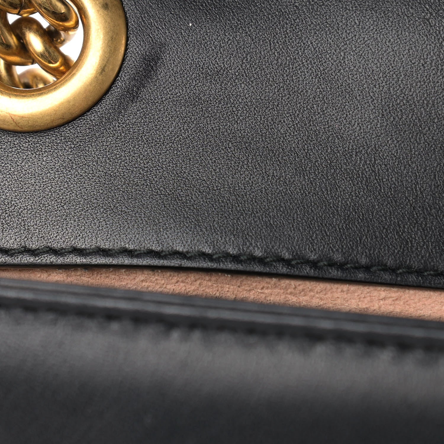 Gucci Calfskin Matelasse Mini GG Marmont Shoulder Bag Black 14 of 17