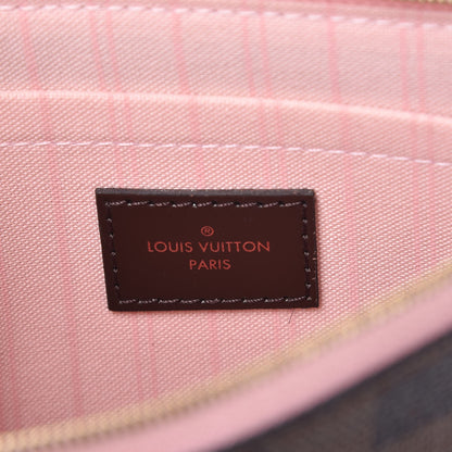 Louis Vuitton Damier Ebene Neverfull MM GM Pochette Rose Ballerine 6 of 12